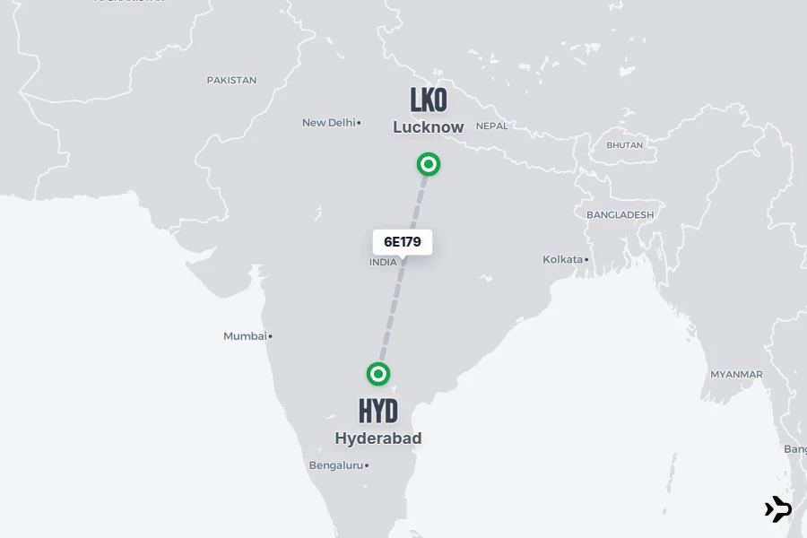 Hyd Time 6E179 IndiGo Flight Status & Tracker | Hyderabad - Lucknow