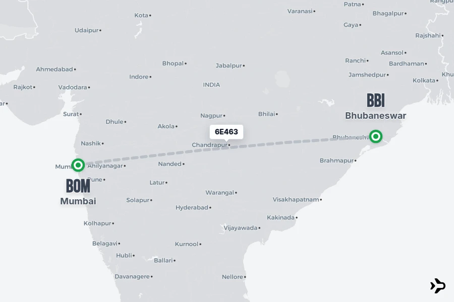 Flt Hit Racking 6E463 IndiGo Flight Status & Tracker | Mumbai - Bhubaneswar
