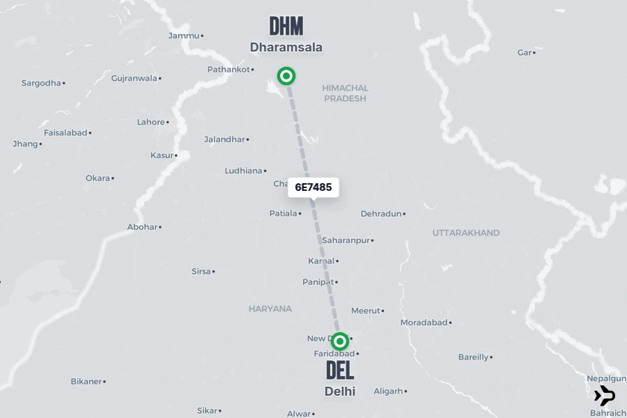 Flight Magazine 6E7485 IndiGo Flight Status & Tracker | Delhi - Dharamsala