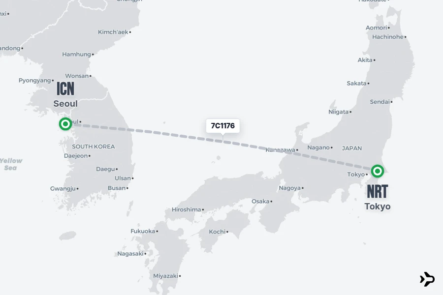 Flight Rime 7C1176 Jeju Air Flight Status & Tracker | Tokyo - Seoul