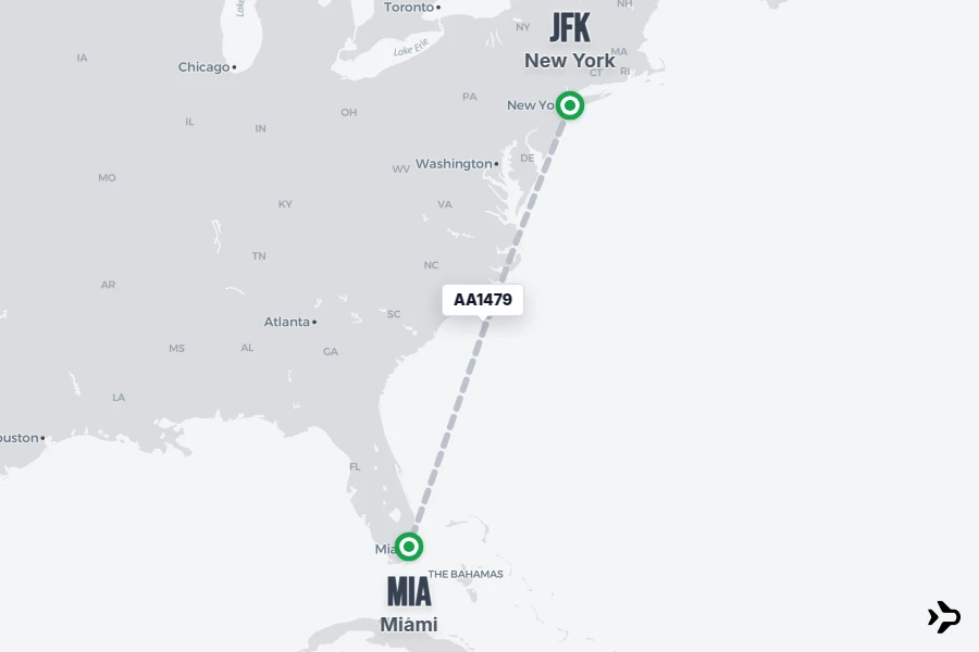 AA1479 American Airlines Flight Status & Tracker | JFK - MIA