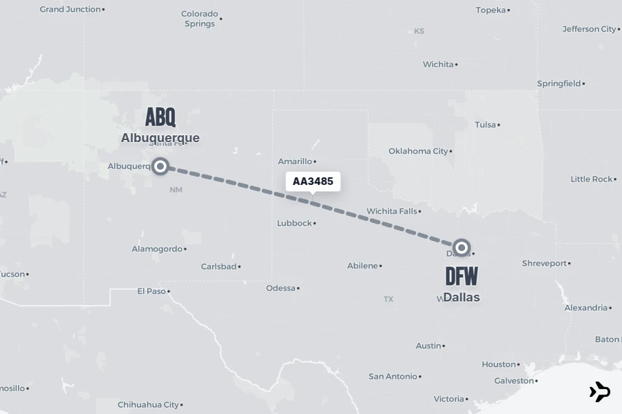 AA3485 American Airlines Flight Status & Tracker | DFW - ABQ