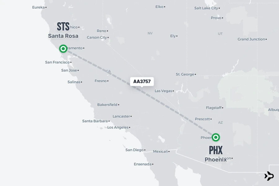 AA3757 American Airlines Flight Status & Tracker | PHX - STS
