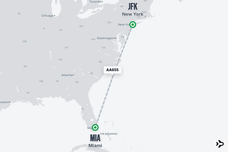 AA655 American Airlines Flight Status & Tracker | JFK - MIA