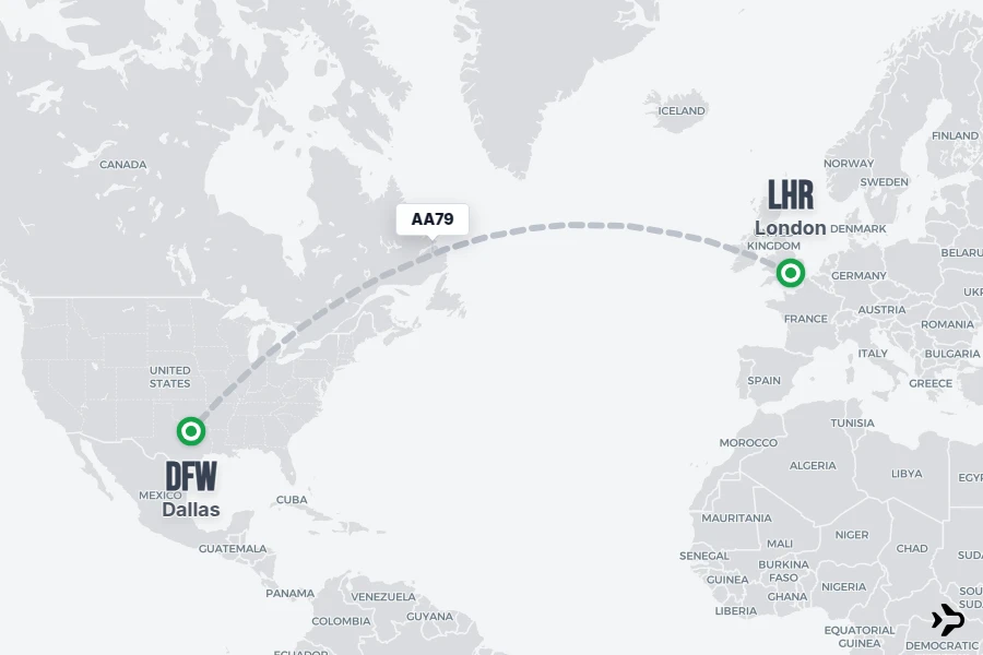 AA79 American Airlines Flight Status & Tracker | LHR - DFW