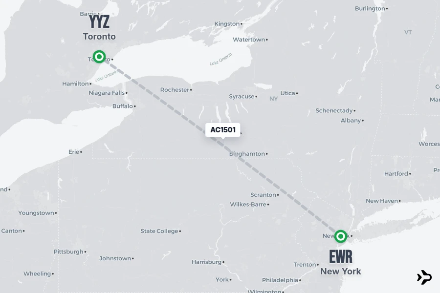 Yyz AC1501 Air Canada Flight Status & Tracker | EWR - YYZ