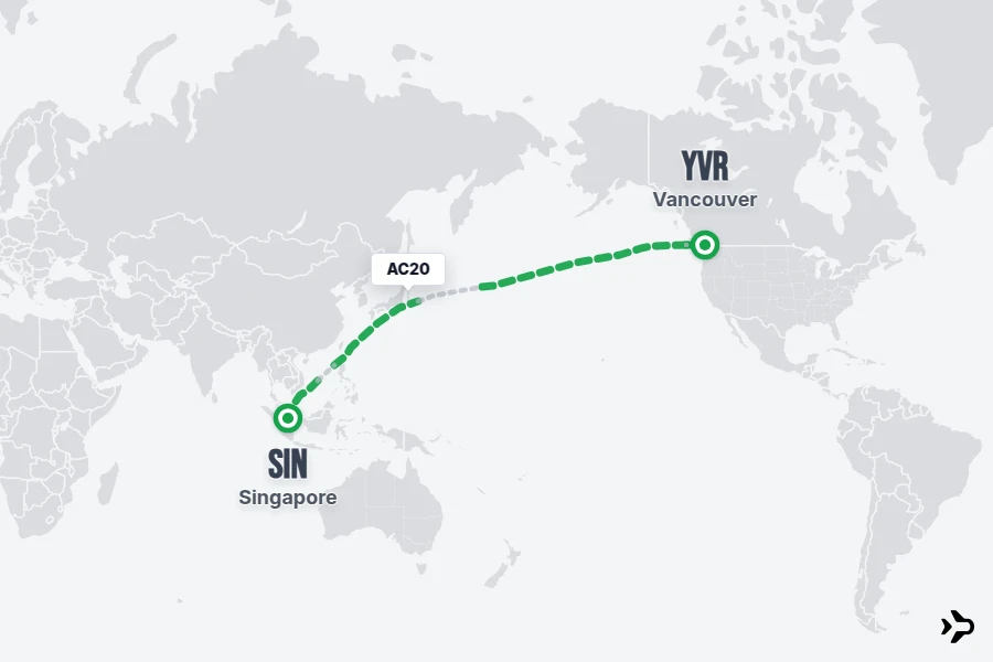 AC20 Air Canada Flight Status & Tracker | SIN - YVR