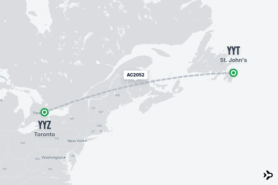 AC2052 Air Canada Flight Status & Tracker | YYZ - YYT