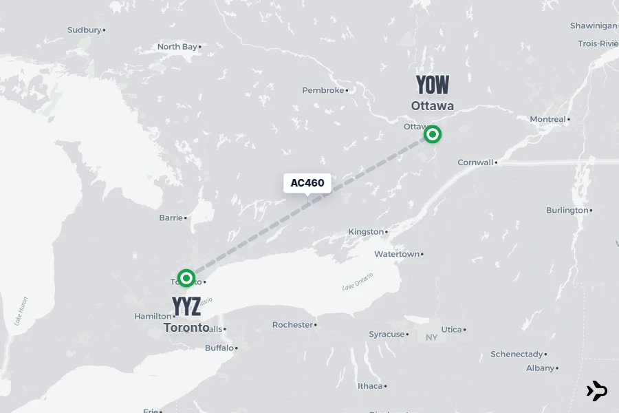 AC460 Air Canada Flight Status & Tracker | Toronto - Ottawa