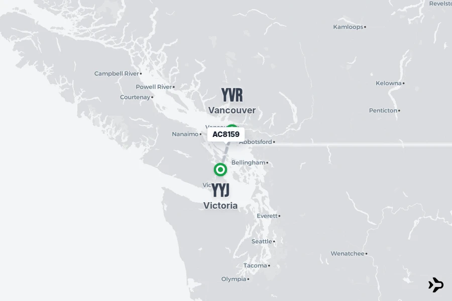 8159 Number AC8159 Air Canada Flight Status & Tracker | YVR - YYJ