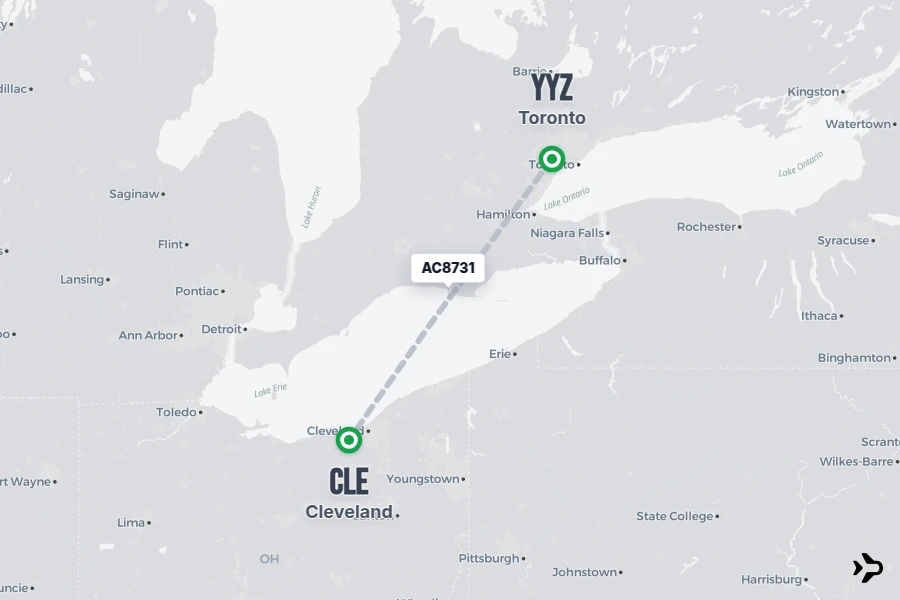 AC8731 Air Canada Flight Status & Tracker | YYZ - CLE