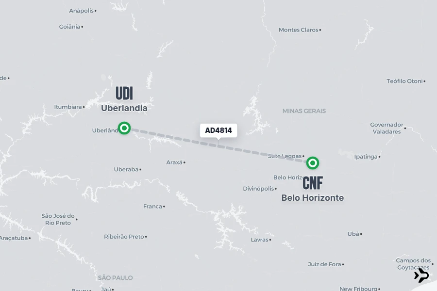 AD4814 Azul Flight Status & Tracker | UDI - CNF