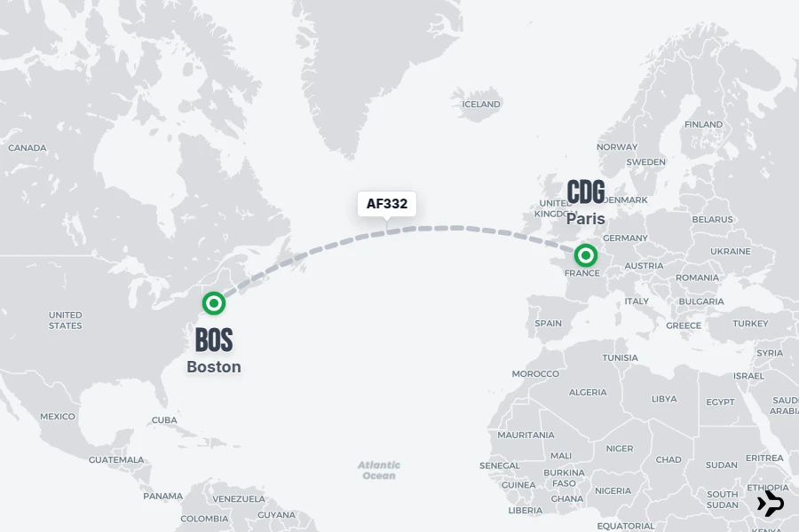 AF332 Air France Flight Status & Tracker | Paris - Boston