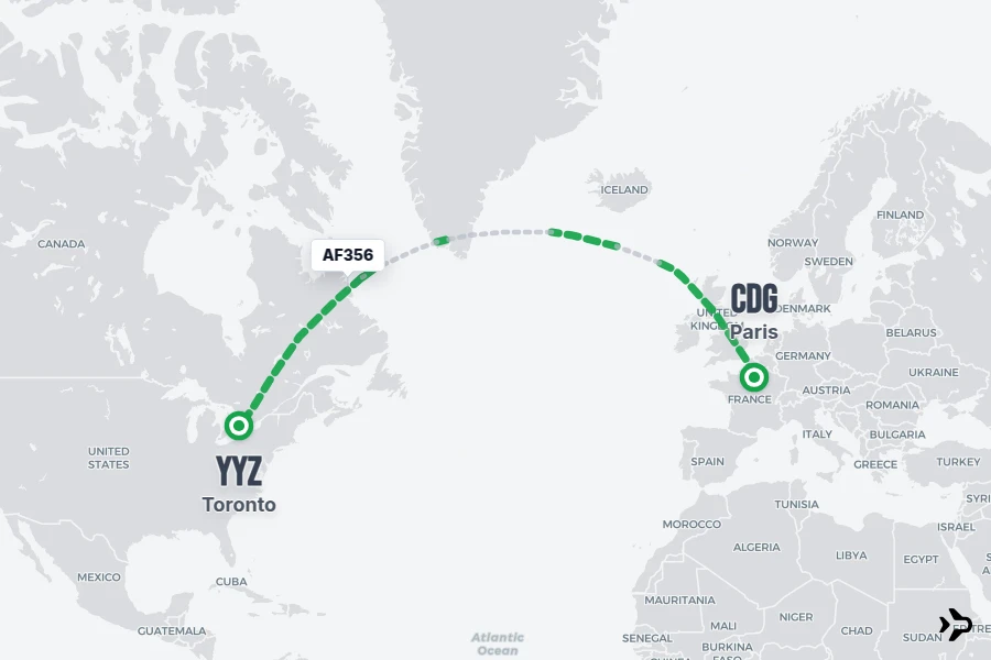AF356 Air France Flight Status & Tracker | Paris - Toronto