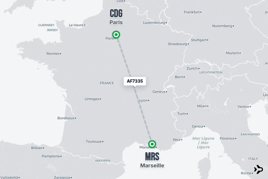 AF7335 Air France Flight Status & Tracker | MRS - CDG