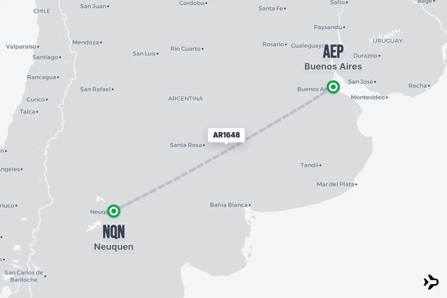 AR1648 AR Flight Status & Tracker | AEP - NQN