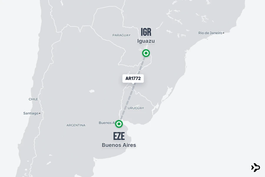 AR1772 AR Flight Status & Tracker | EZE - IGR
