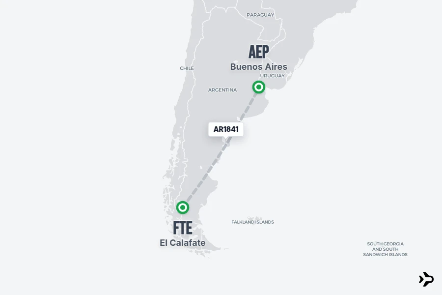 AR1841 AR Flight Status & Tracker | FTE - AEP