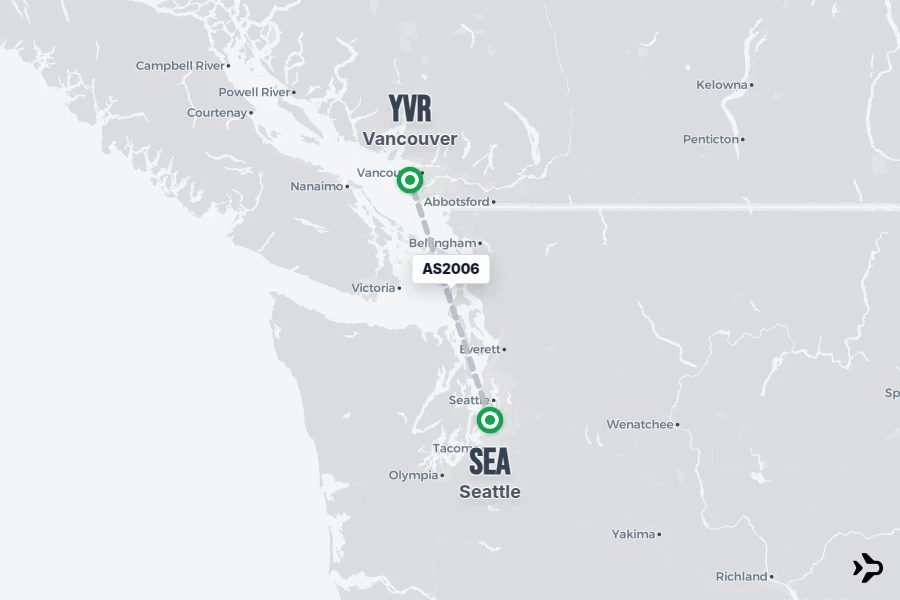 Flight Rime AS2006 Alaska Airlines Flight Status & Tracker | SEA - YVR