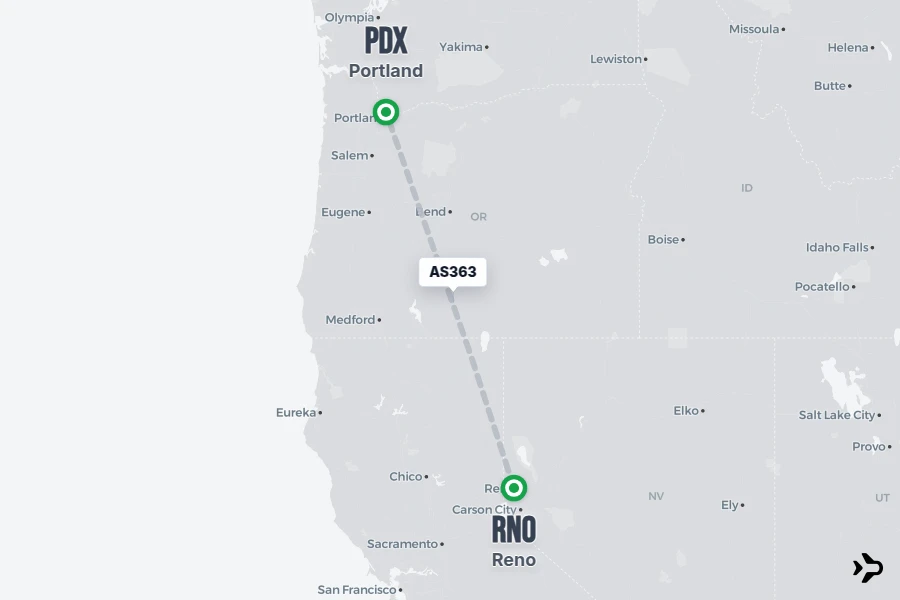 AS363 Alaska Airlines Flight Status & Tracker | RNO - PDX