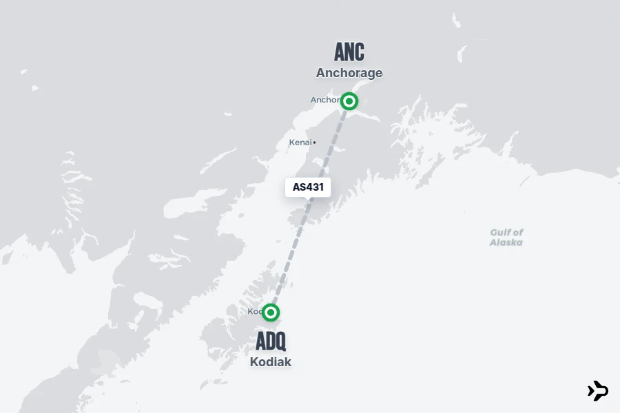AS431 Alaska Airlines Flight Status & Tracker | ANC - ADQ