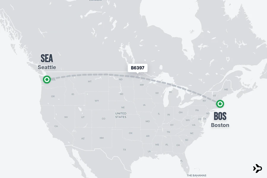 B6397 JetBlue Flight Status & Tracker | Boston - Seattle