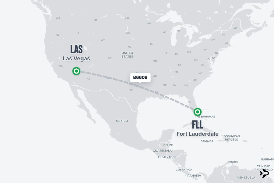 Ffl Gate Map B6608 JetBlue Flight Status & Tracker | LAS - FLL