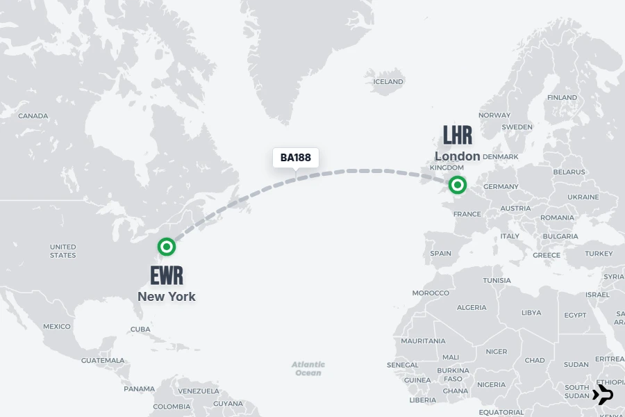 BA188 British Airways Flight Status & Tracker | EWR - LHR