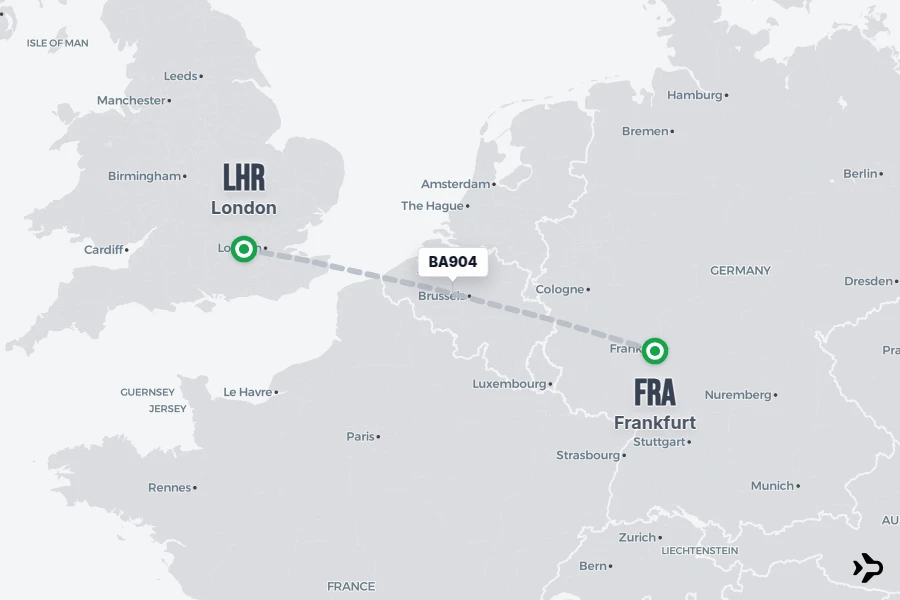 BA904 British Airways Flight Status & Tracker | LHR - FRA