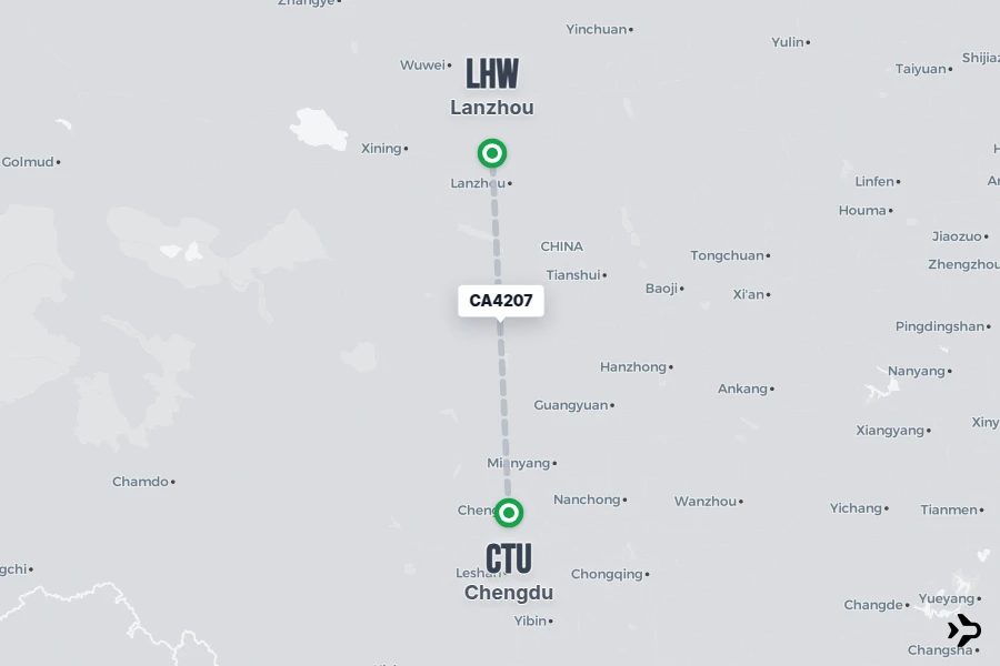 Lhw CA4207 Air China Flight Status & Tracker | Chengdu - Lanzhou