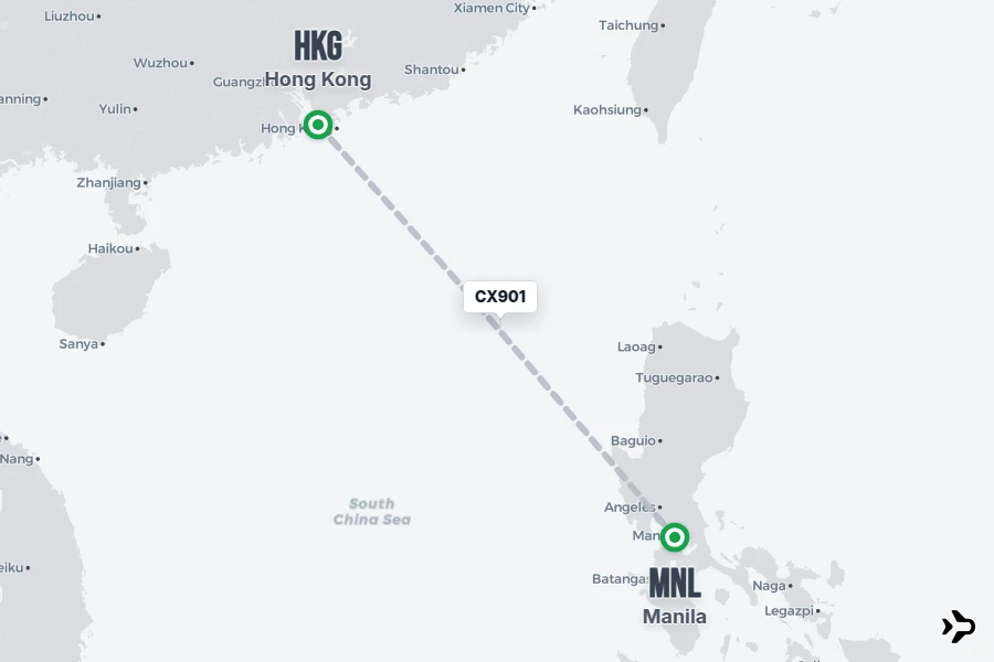 CX901 Cathay Pacific Flight Status & Tracker | HKG - MNL