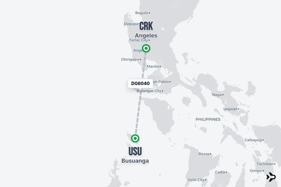 DG6040 Cebgo Flight Status & Tracker | Busuanga - Angeles