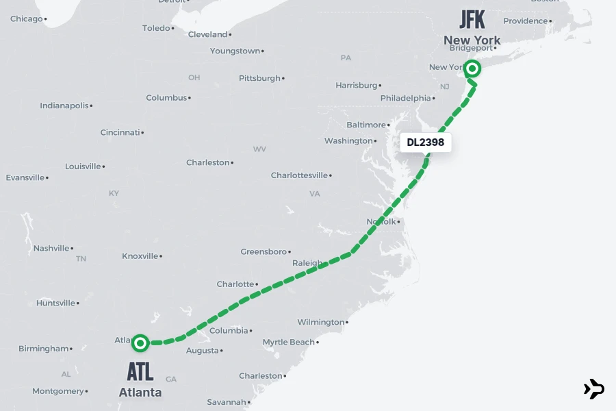 DL2398 Delta Flight Status & Tracker | Atlanta - New York