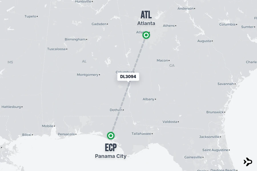 DL3094 Delta Flight Status & Tracker | Atlanta - Panama City