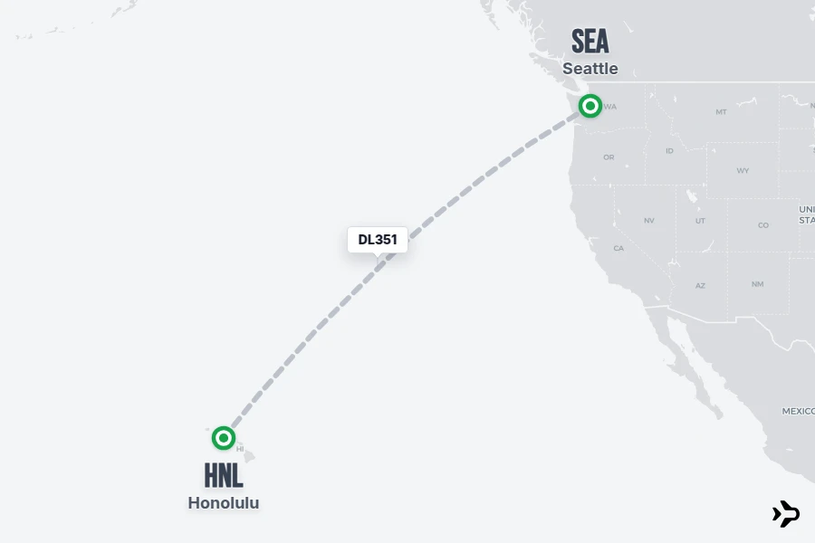 DL351 Delta Flight Status & Tracker | Seattle - Honolulu