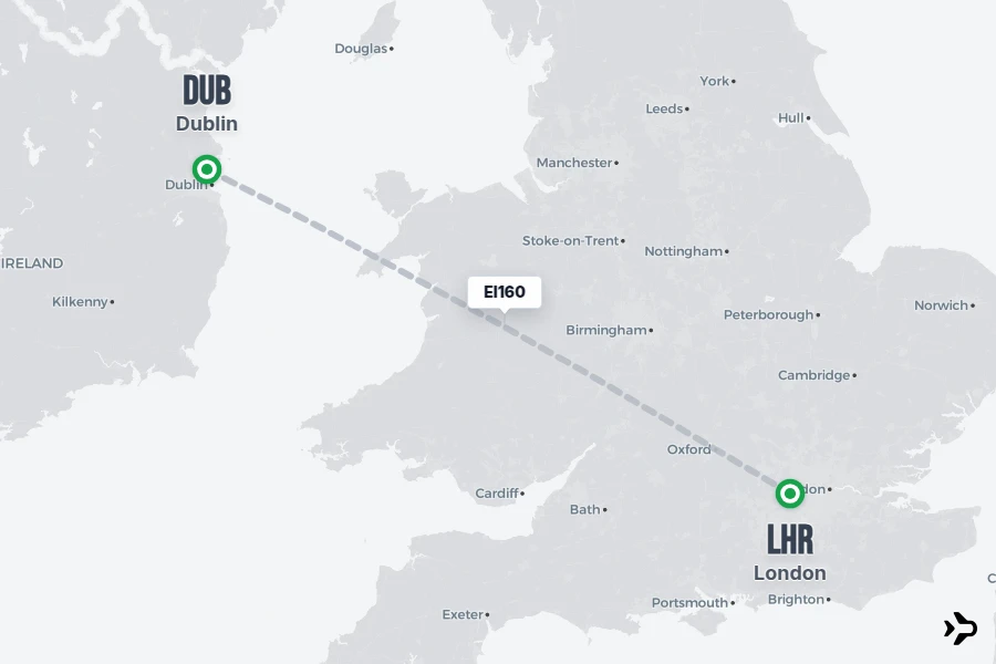 Flight Rime EI160 Aer Lingus Flight Status & Tracker | Dublin - London