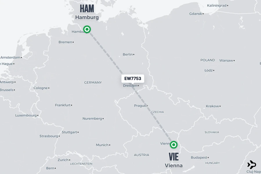 Flt Hit Racking EW7753 Eurowings Flight Status & Tracker | Vienna - Hamburg