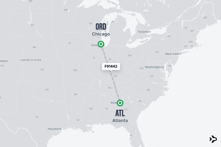F91442 Frontier Flight Status & Tracker | Chicago - Atlanta