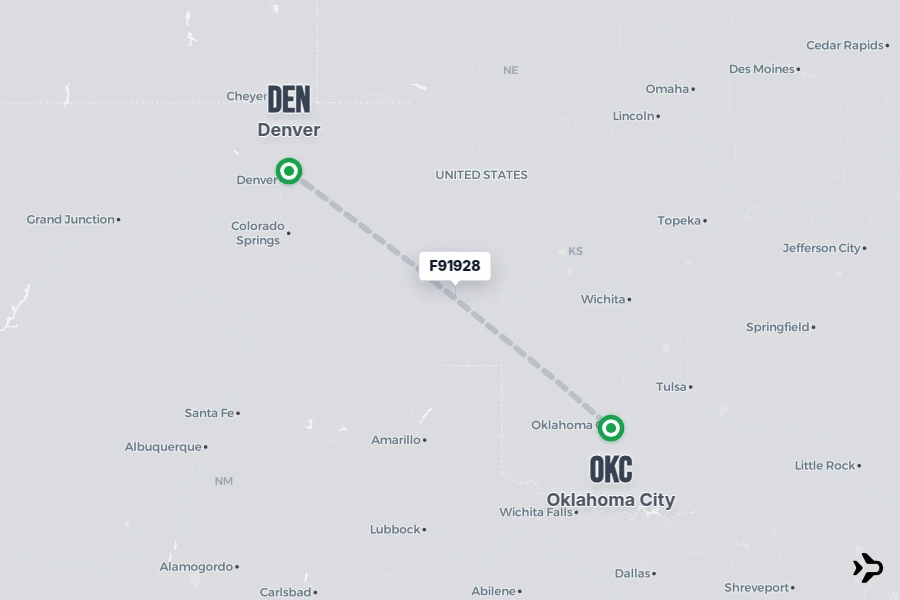 Flight Rime F91928 Frontier Flight Status & Tracker | DEN - OKC