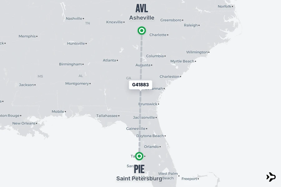 G41883 Allegiant Flight Status & Tracker | AVL - PIE