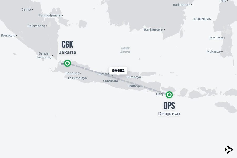 Flight Rime GA652 Garuda Indonesia Flight Status & Tracker | CGK - DPS