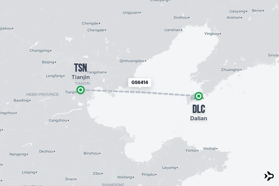 GS6414 Tianjin Airlines Flight Status & Tracker | TSN - DLC