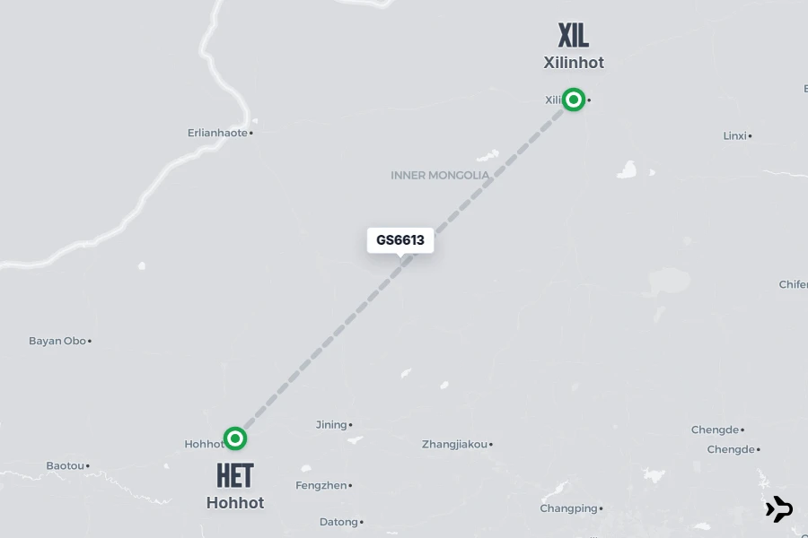 Xil GS6613 Tianjin Airlines Flight Status & Tracker | HET - XIL