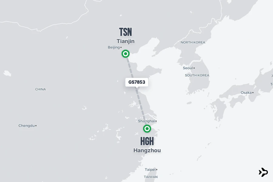 GS7853 Tianjin Airlines Flight Status & Tracker | TSN - HGH