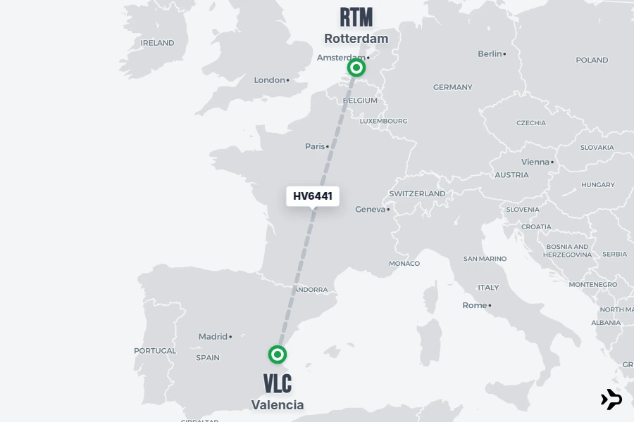 HV6441 Transavia Flight Status & Tracker | RTM - VLC