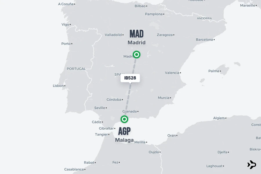 IB528 Iberia Flight Status & Tracker | Malaga - Madrid