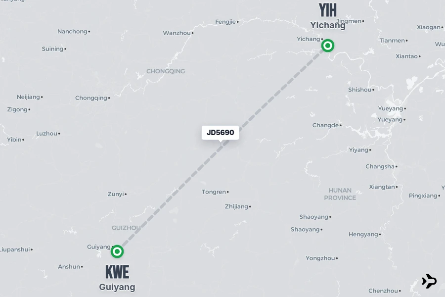 Flt Hit Racking JD5690 Capital Airlines Flight Status & Tracker | KWE - YIH