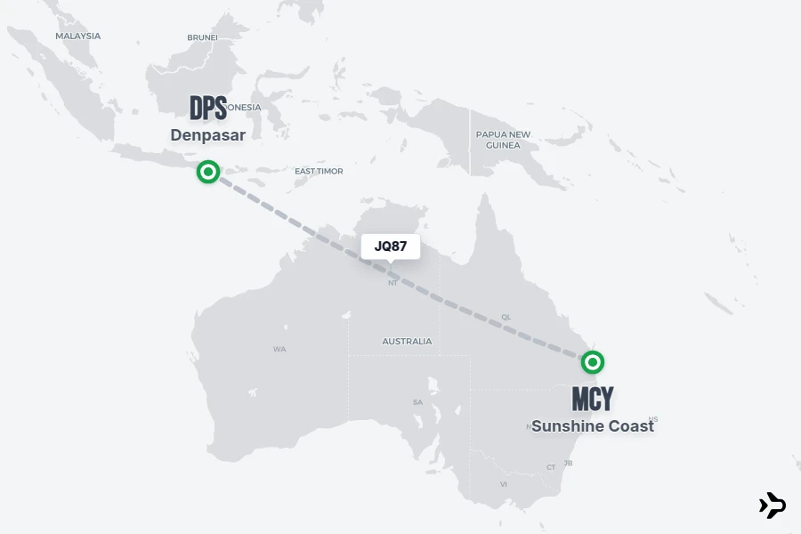 JQ87 Jetstar Flight Status & Tracker | DPS - MCY