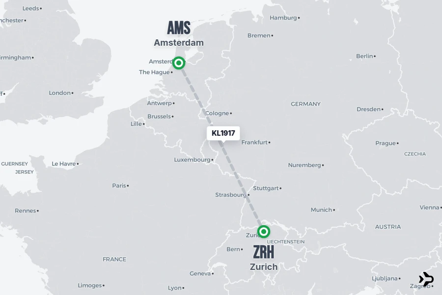 KL1917 KLM Flight Status Tracker Amsterdam Zurich kl1917-klm-flight-status-tracker-amsterdam-zurich