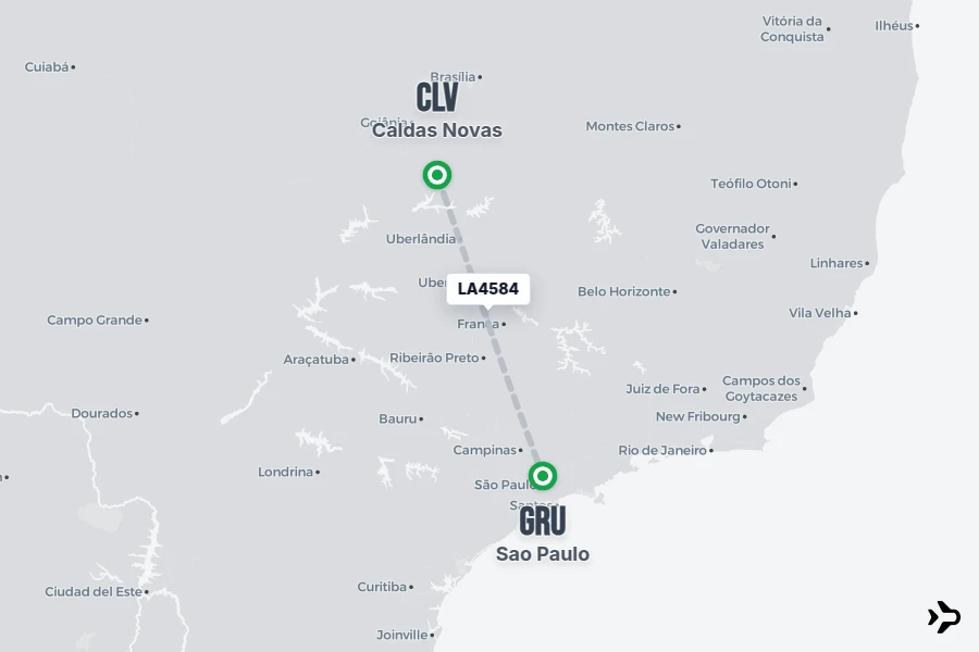 LA4584 LATAM Flight Status & Tracker | CLV - GRU